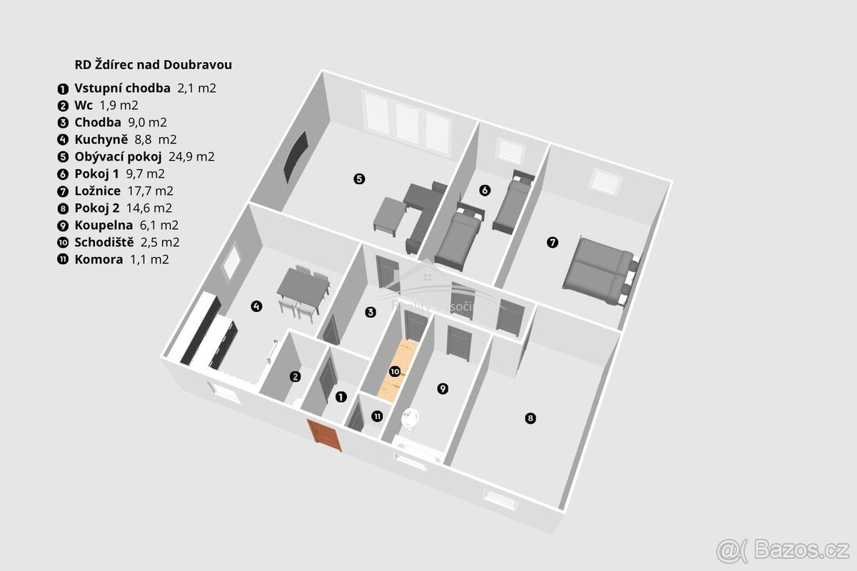 Prodej pěkného domu 4+1, Ždírec nad Doubravou - 12