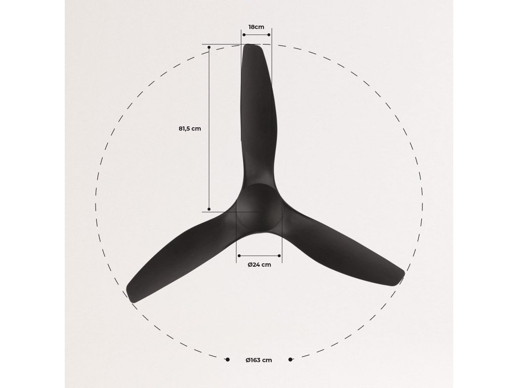 Stropní ventilátor IKOSH s dálkovým ovládáním - 12