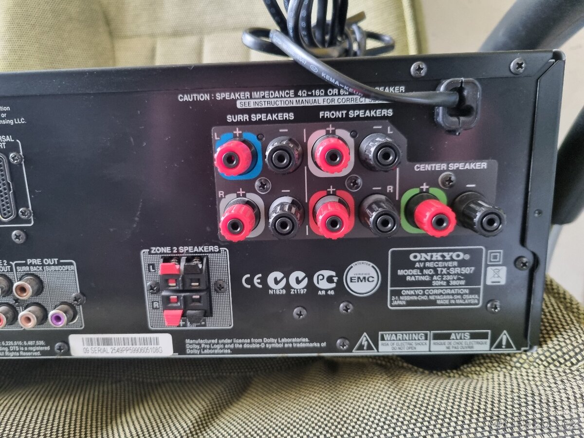 ONKYO TX-SR507 černý - 12