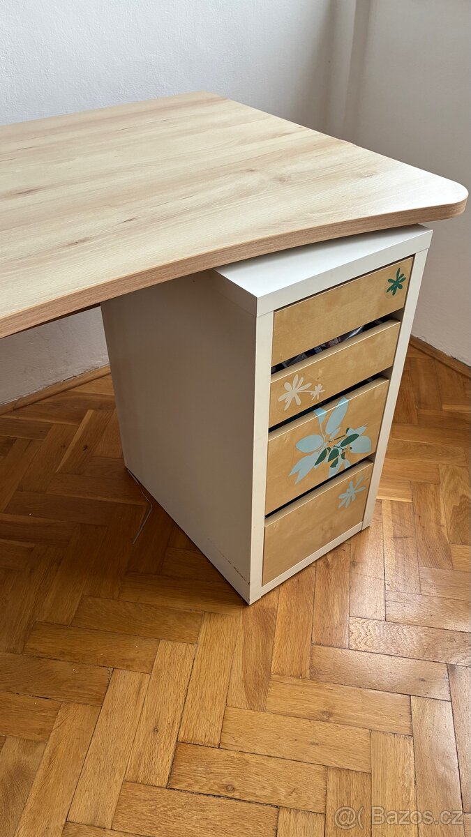 Psací stůl + otočná židle + šuplíky - 12
