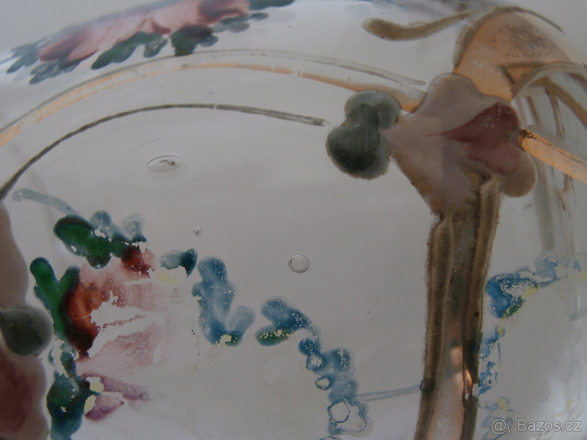 Historická sklenička, ručně malovaná, 19. - poč. 20. století - 12