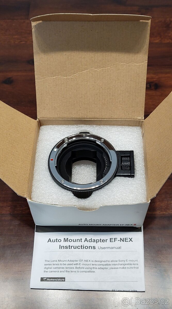 Redukce / adaptér EF-NEX / Canon EF(EF-S) - Sony E-mount - 12