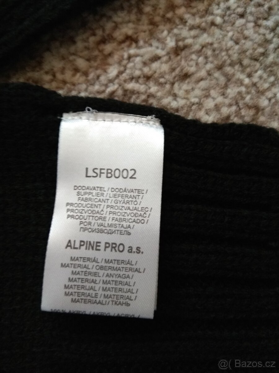 Nová dámská zimní šála ALPINE PRO - černá, akryl - 12