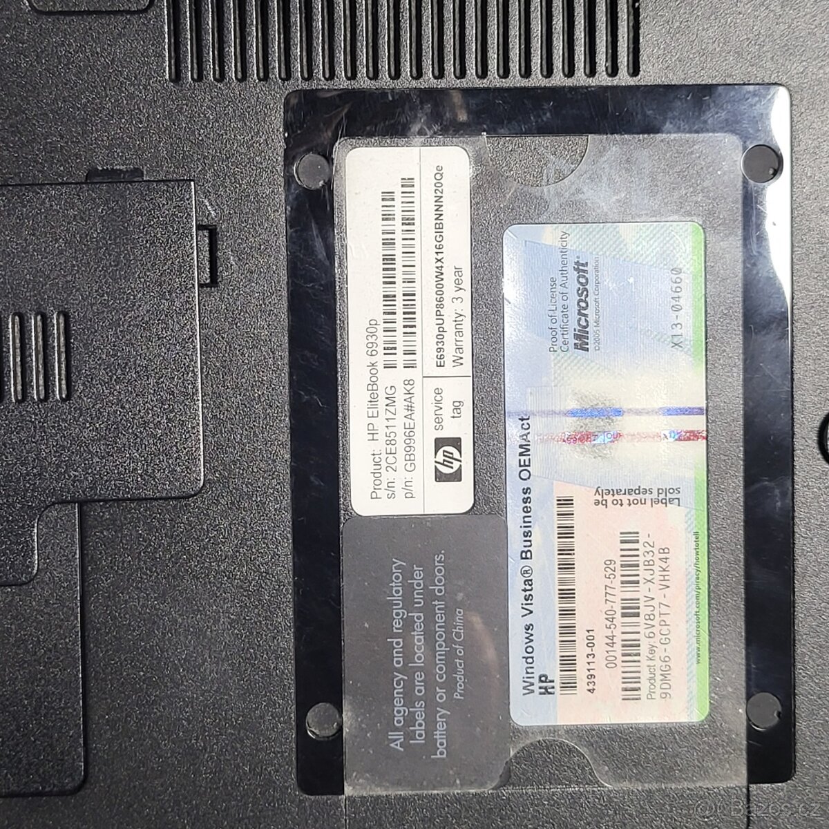 notebook HP EliteBook 6930 na díly - 12