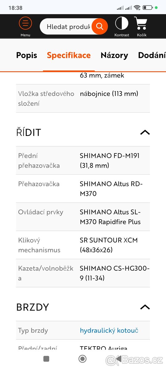 Horské kolo specifikace na foto - 12