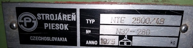 Nůžky tabulové NTE 2500/4 B - 12