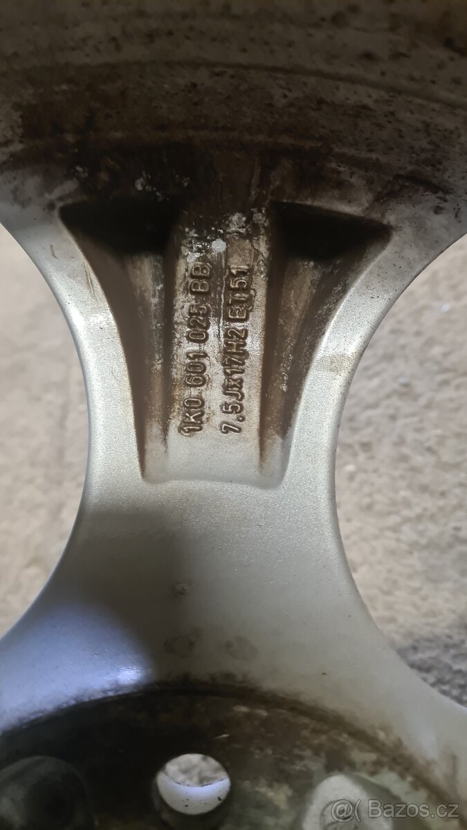 ALU kola R17- 5x112 originál zimní VW GOLF5,6,7,PASSAT,ŠKODA - 12