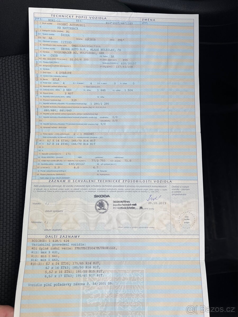 Škoda Citigo 2013 1.0 55kw, najeto 68 530km - 12