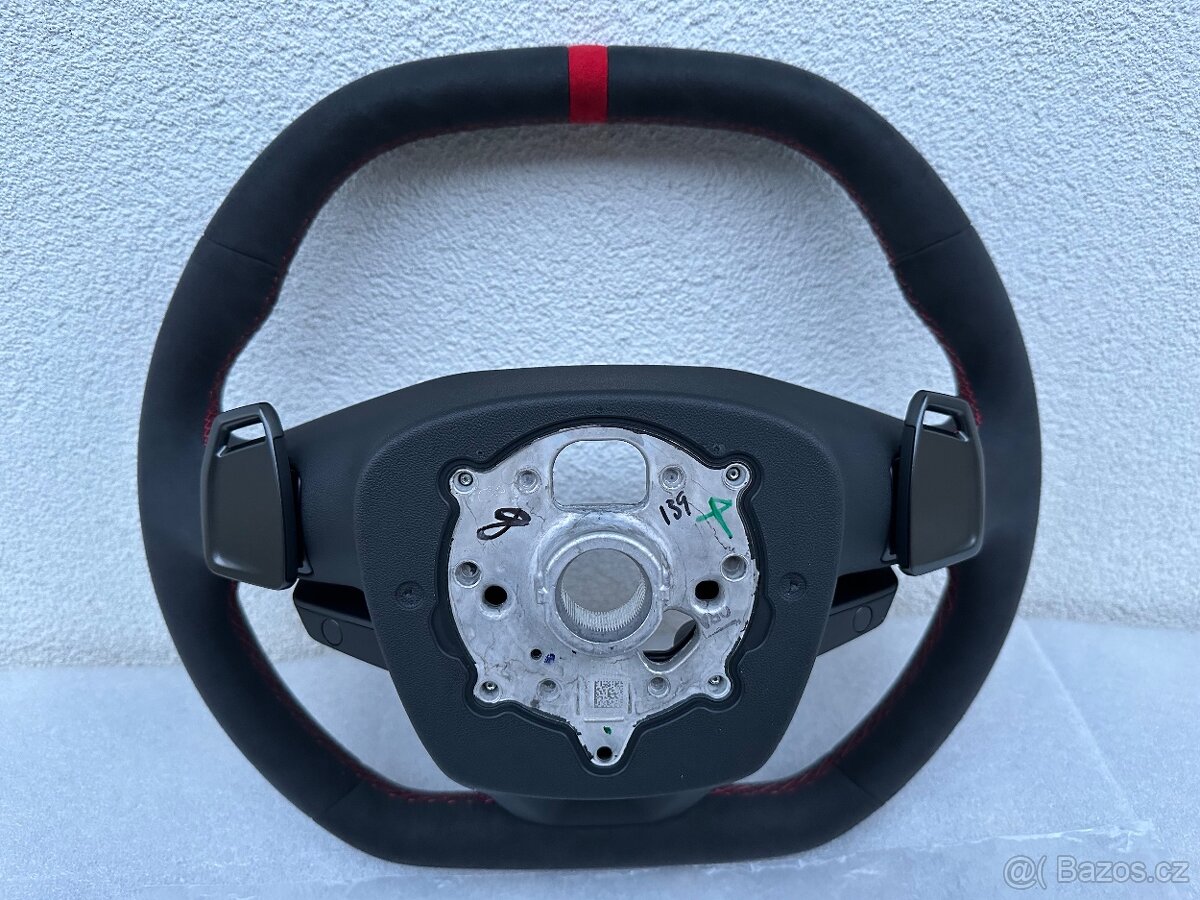 Audi sportovy volant alcantara cerveny RS3 RSQ3 RS4 RS5 - 12