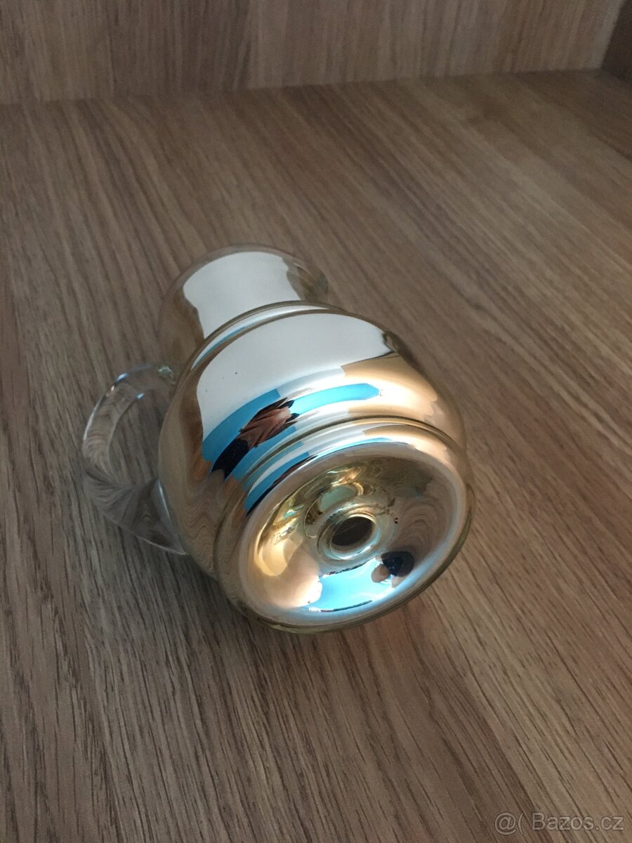 Stříbřené sklo - tzv. selské stříbro - 12