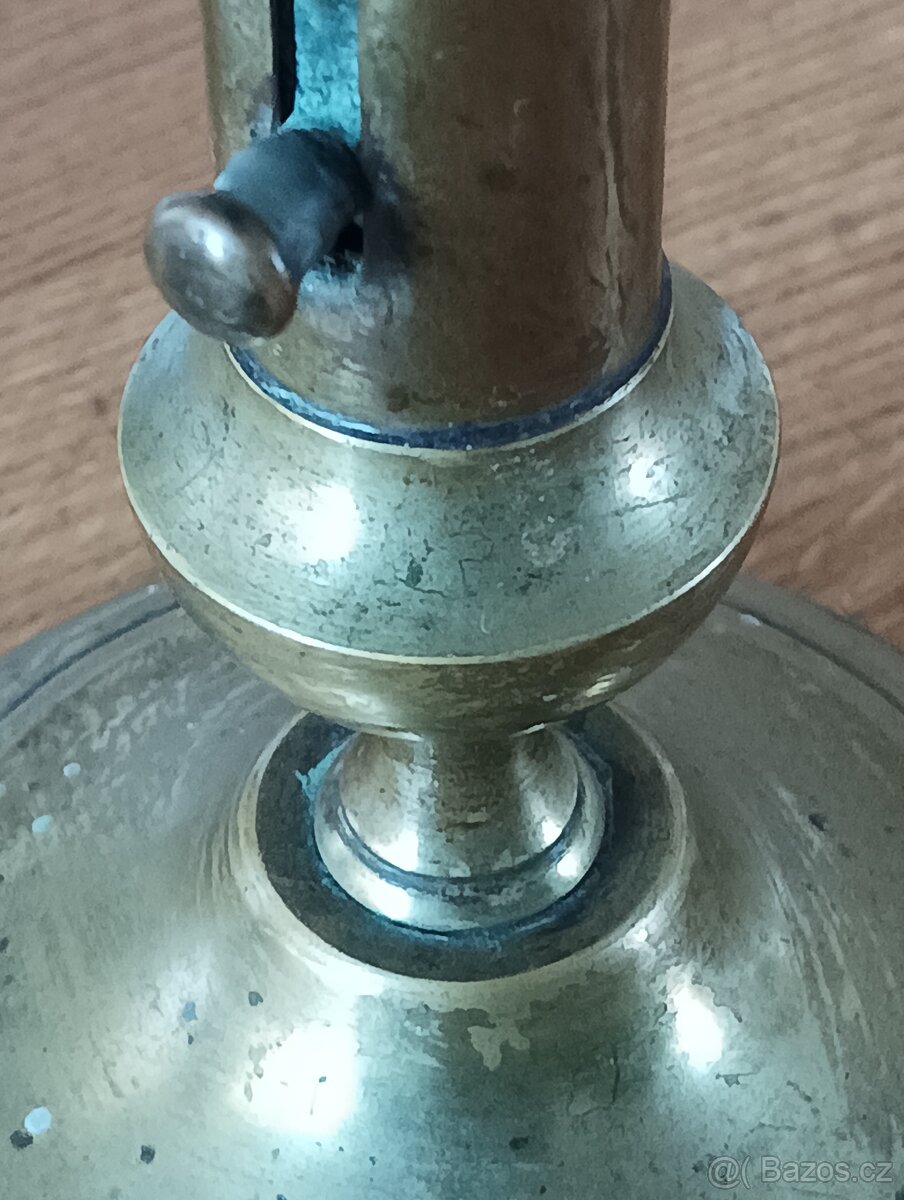 MOSAZNÝ EMPÍROVÝ SVÍCEN BIEDERMAIER 19. STOLETÍ FRANCIE - 12