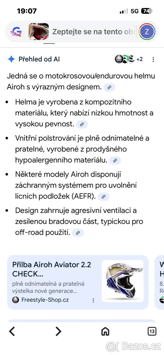 Motokrosová přilba AIROH XL 61-62 - 12