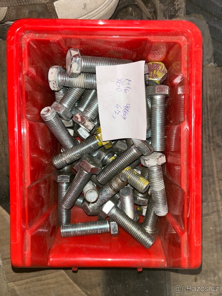 Spojovací materiál - šrouby , matky, štefty.. 1/3 z ceny - 12