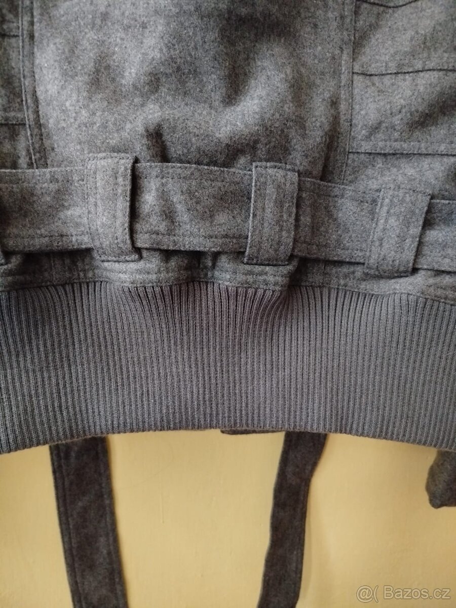Dámský vlněný kabát/ bunda, velikost M - 12