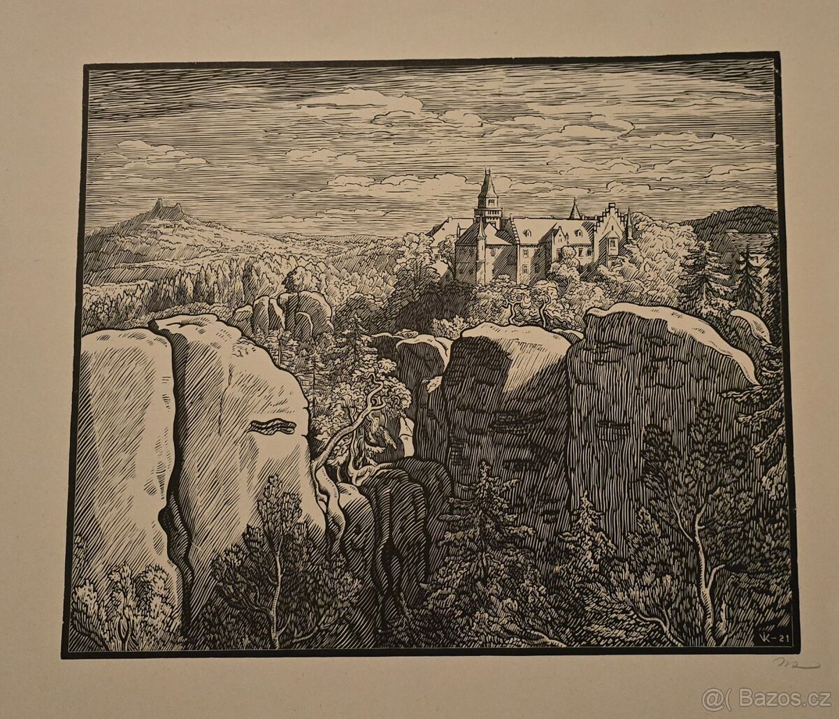 Karel Vik, Český ráj, dřevoryt - 12