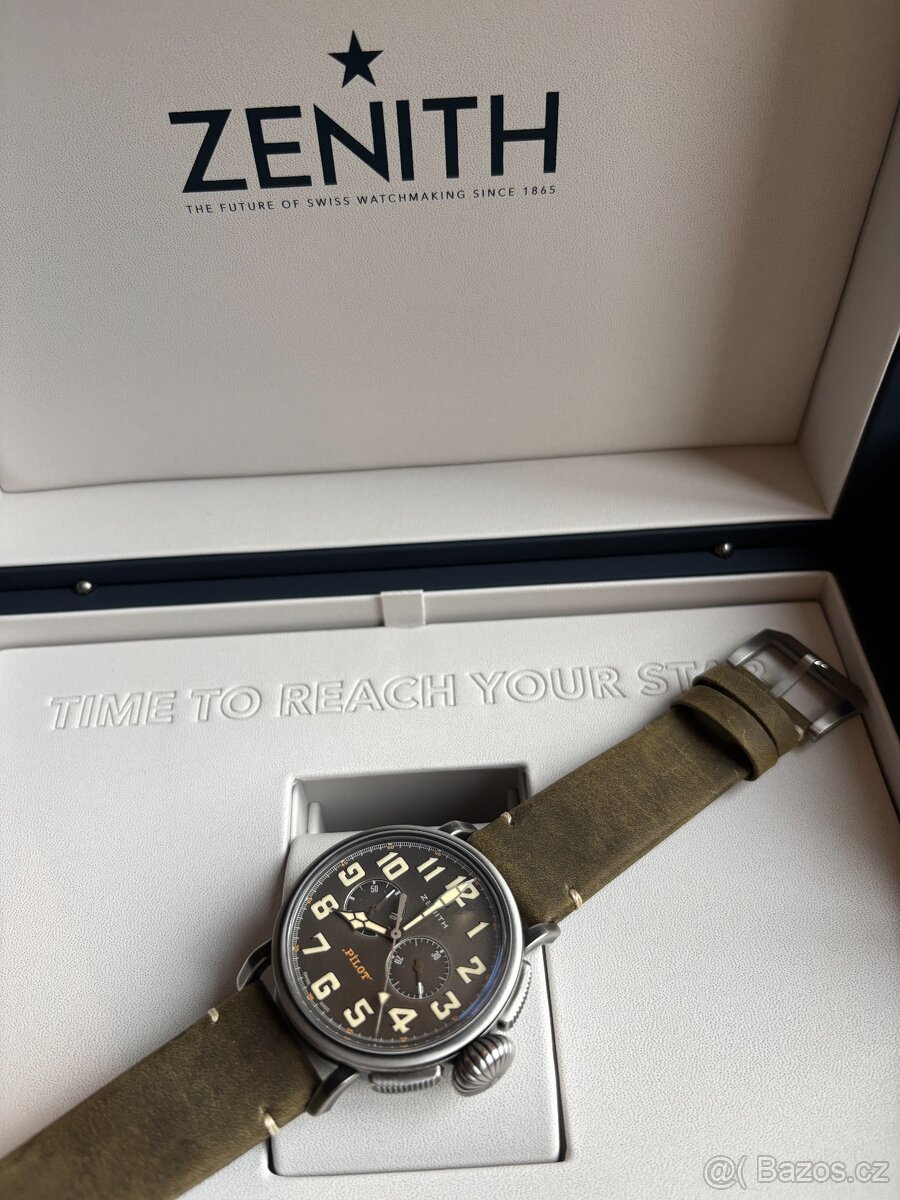 original hodinky ZENITH PILOT TON-UP TYPE 20 nové - 12
