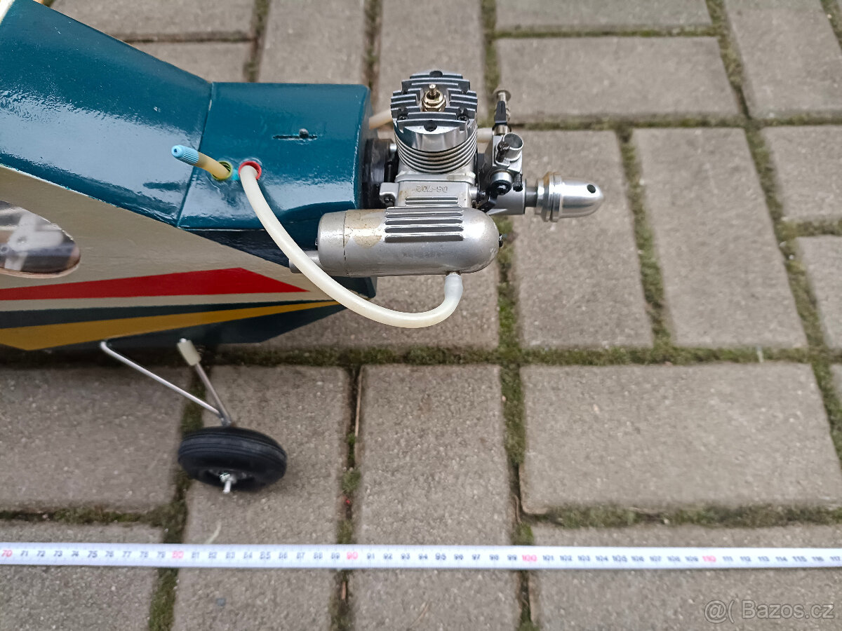 Starší ale nové nelétané rc letadlo motor OS MAX cca nový - 12