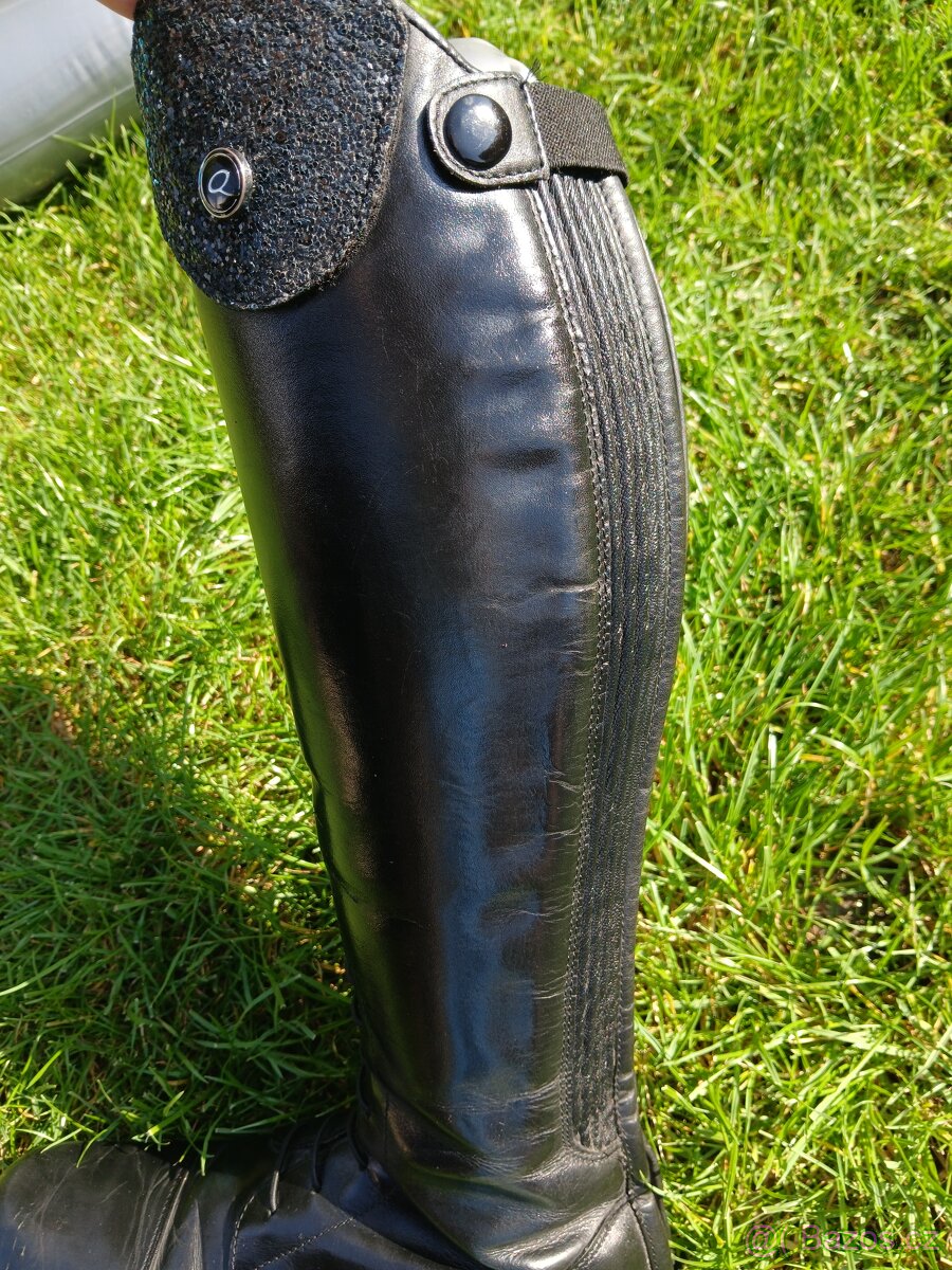 Vysoké jezdecké boty QHP Romy Junior, standartní lýtko - 12