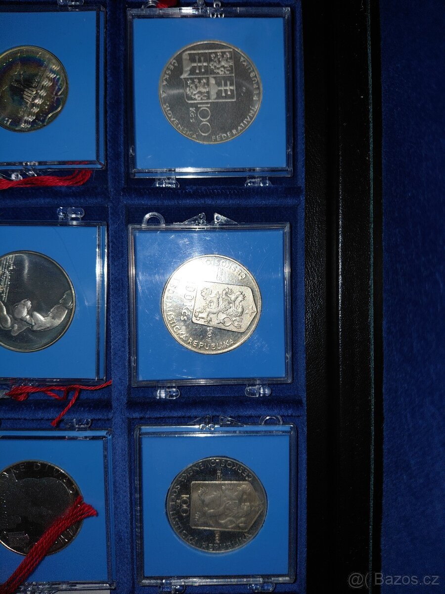 Komplet(94ks) sada stříbrných mincí ČSL - Proof 1954-1993 - 12