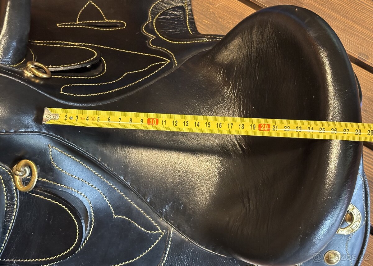 Australské sedlo bez hrušky černé krátké - 12