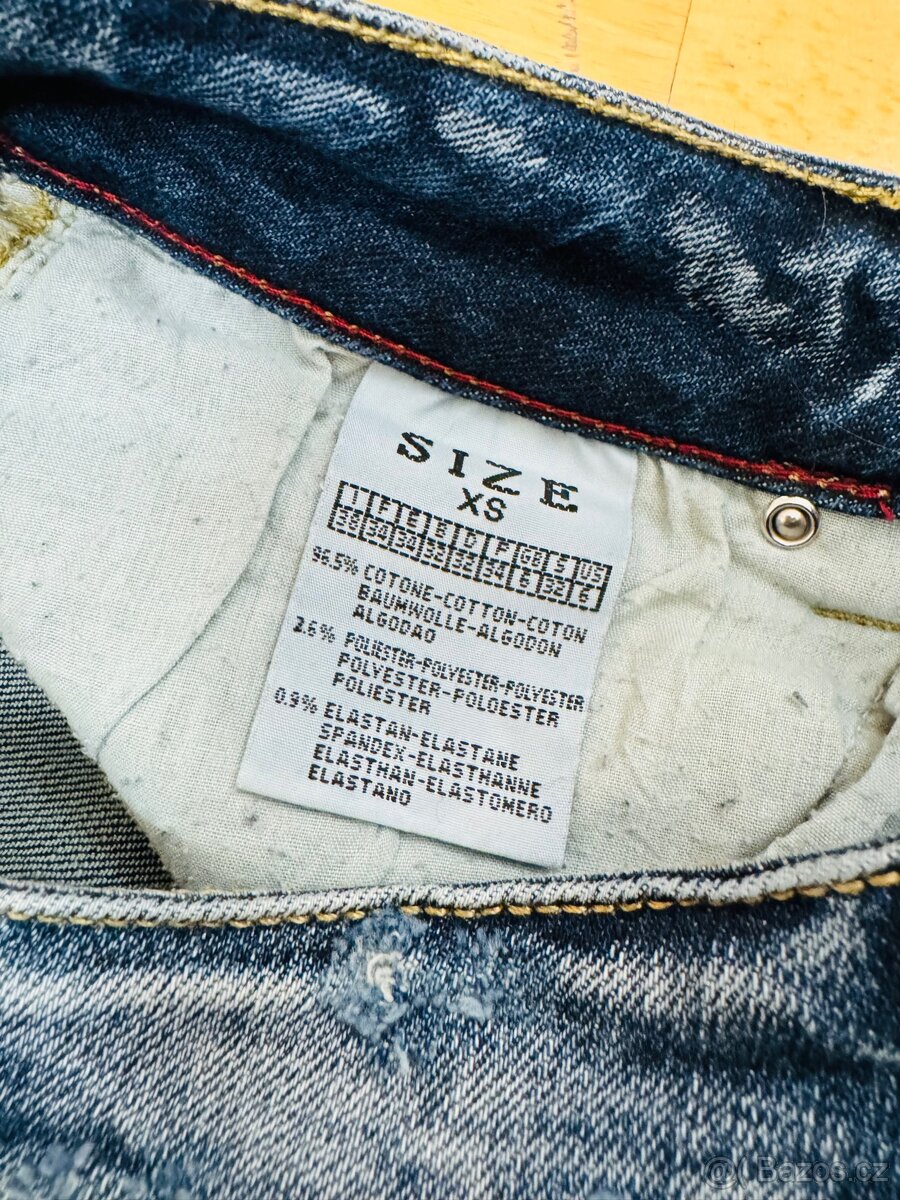 Boyfriend dámské džíny XS Miss bonbon - 12