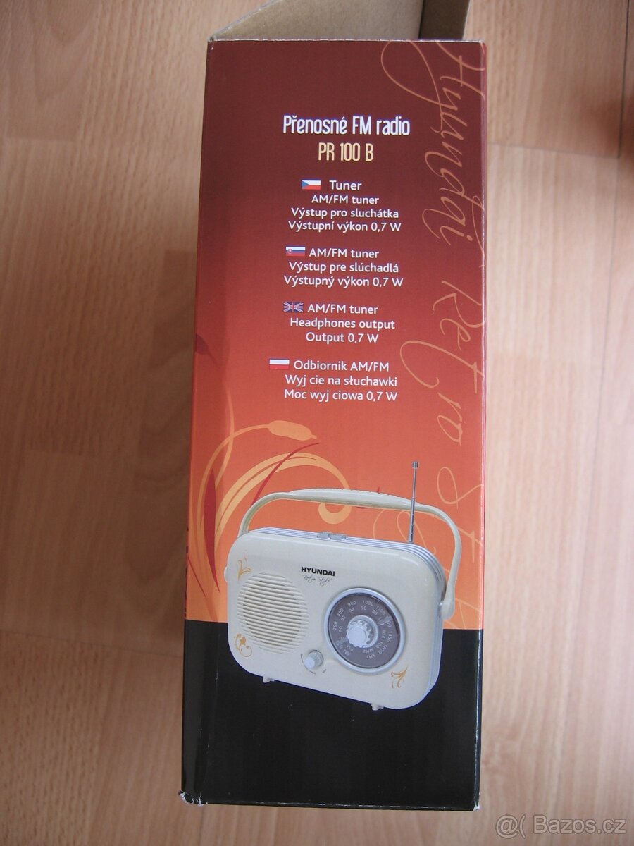 Přenosné FM retro rádio zn. Hyundai - 12