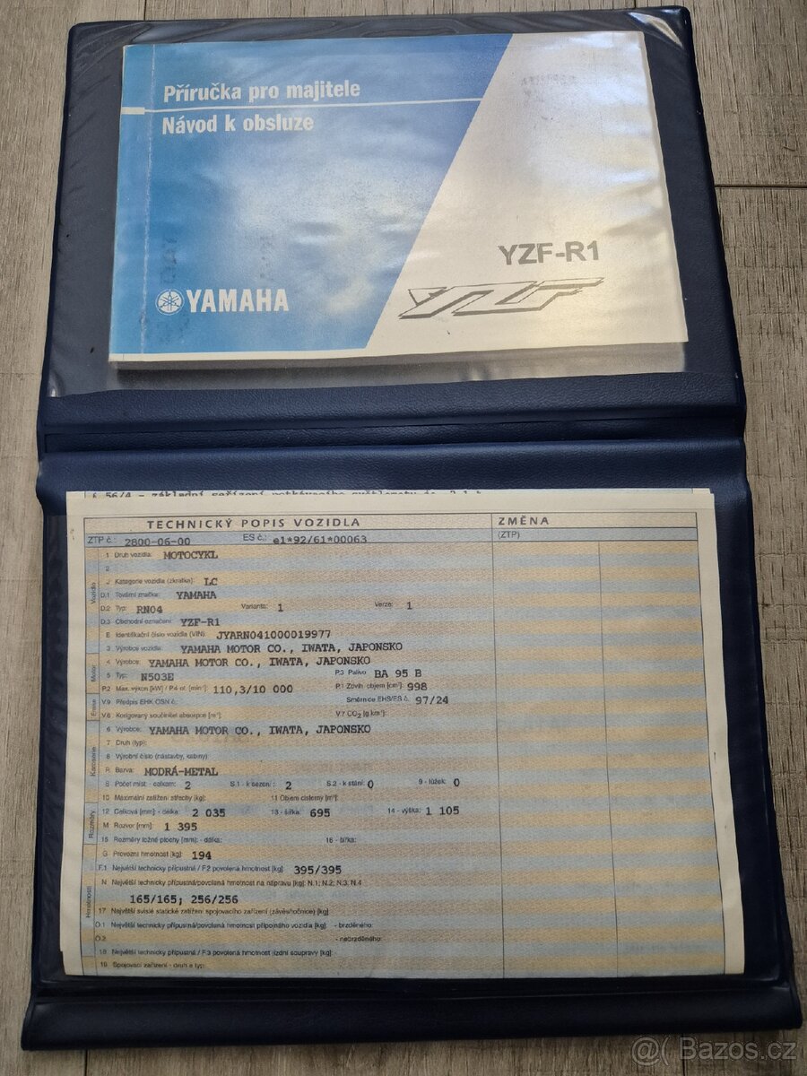 Yamaha R1 RN04 2001 // tech. velice zachovalá v pův. stavu - 12