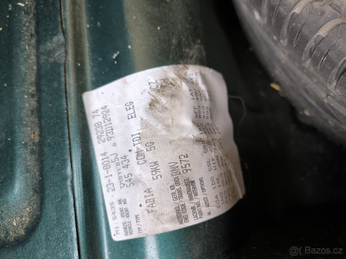 Náhradní díly ze Škoda fabia 2, 5J, 1.4 59kw, 2008, kombi - 12