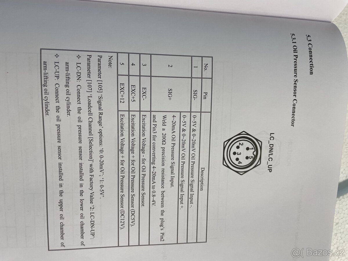 Digitální váha pro nakladač bagr české menu - 12