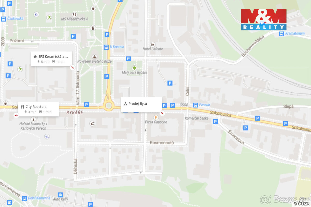 Prodej bytu 2+1, 77 m², Karlovy Vary, ul. Sokolovská - 12