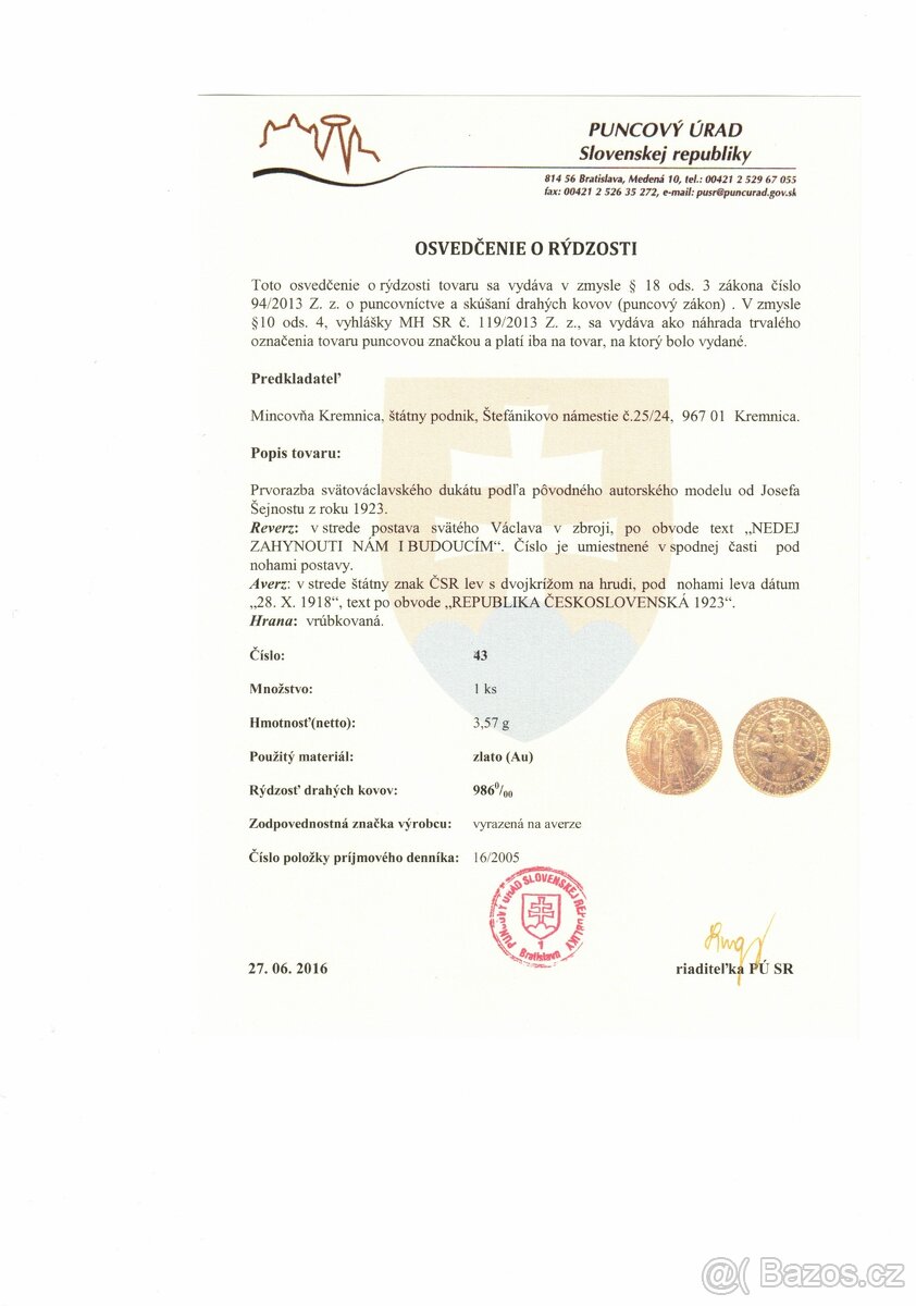 Kompletní sada Svatováclavských dukátů od Šejnosta - 12