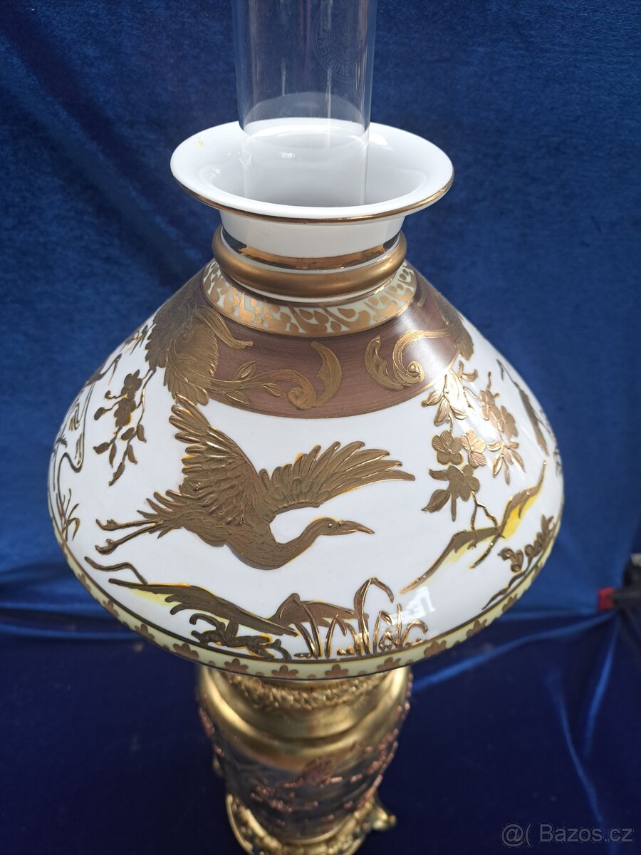 Petrolejová lampa z mosazi - 12