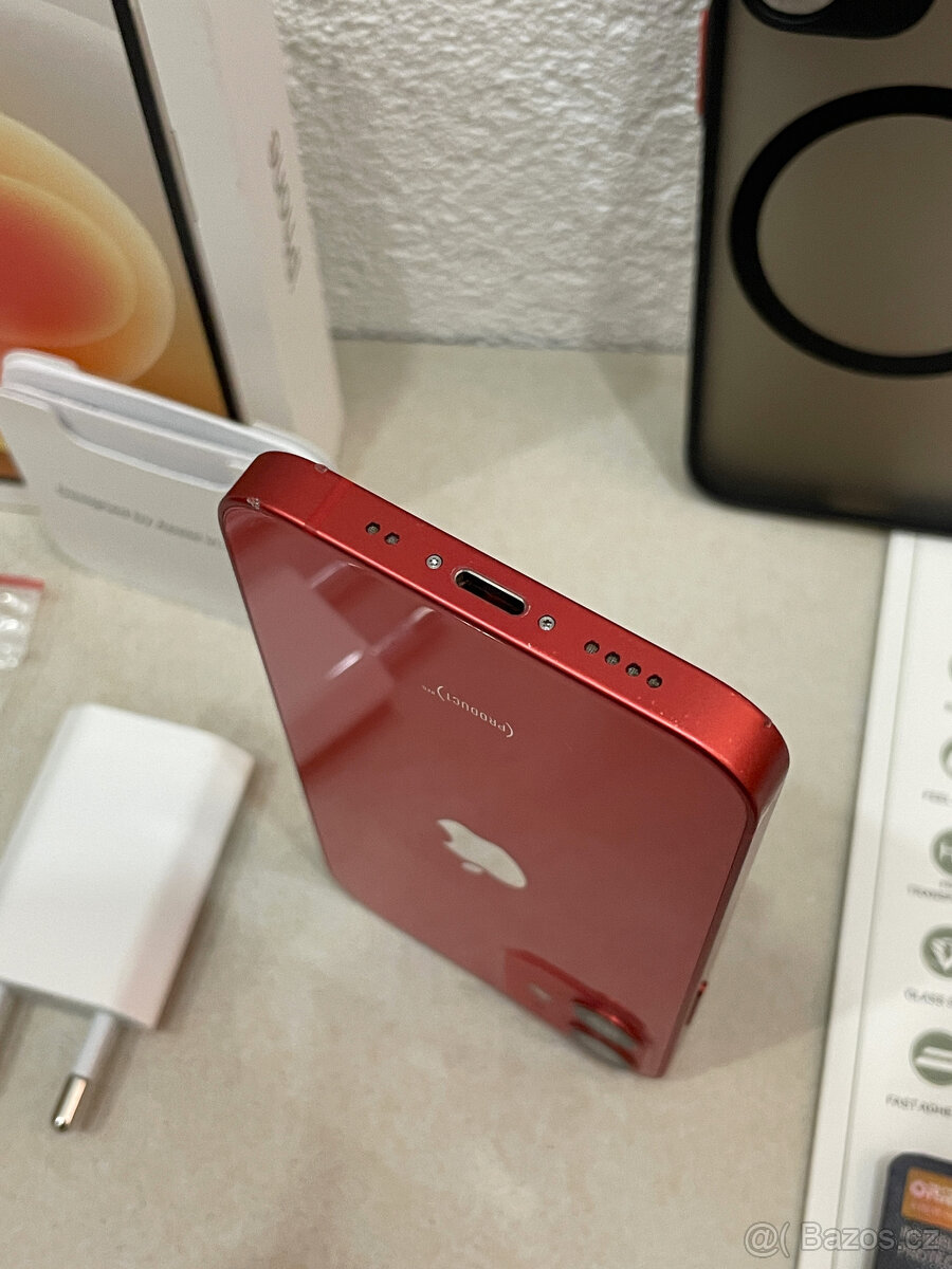 🍏 Apple iPhone 12 MINI 128GB - Red (12m. ZÁRUKA) + DÁRKY - 12