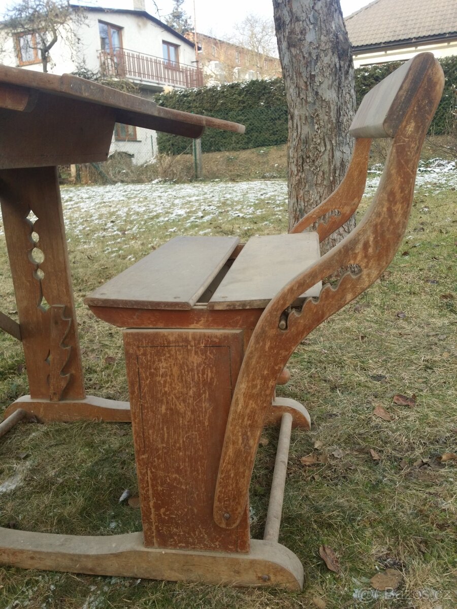 Historická školní lavice / Škamna - 12