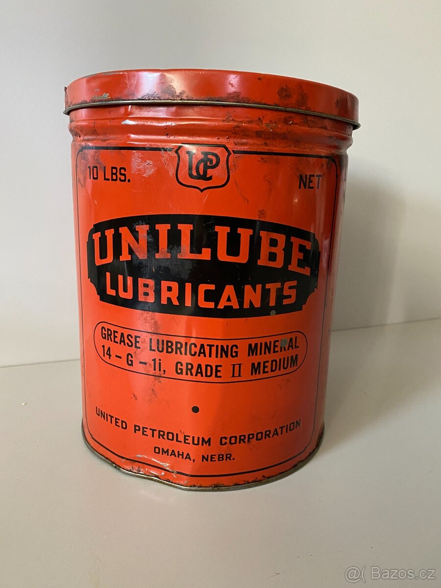 plechovka od oleje stará plechovka mazivo vazelína retro - 12