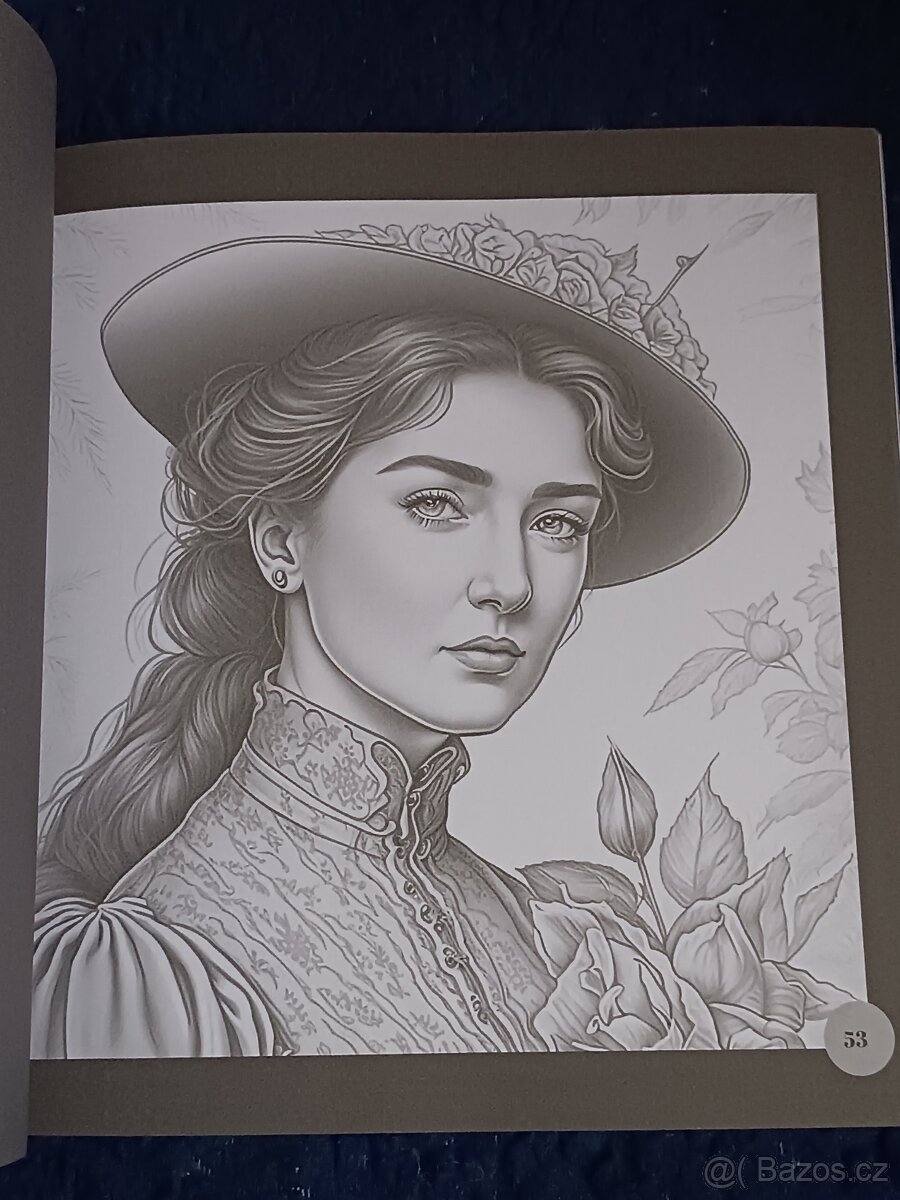 Omalovánky pro dospělé Victorian Ladies-grayscale - 12