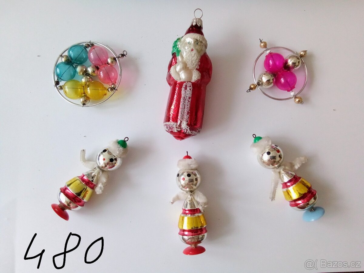 Vánoční ozdoby - staré -špičky- pěnové - 12