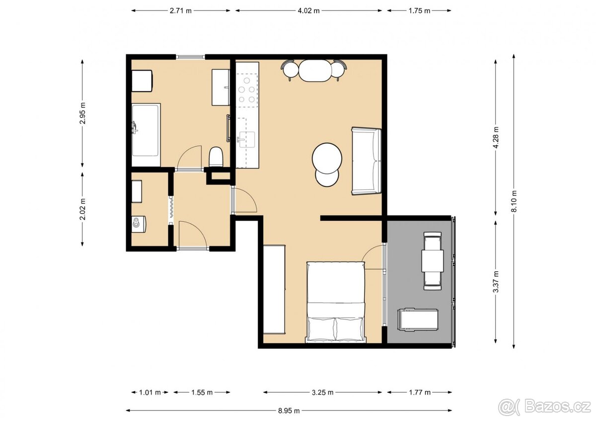 Prodej bytu 2+kk 53 m2, ulice tř. 1. máje, Dobřany - 12