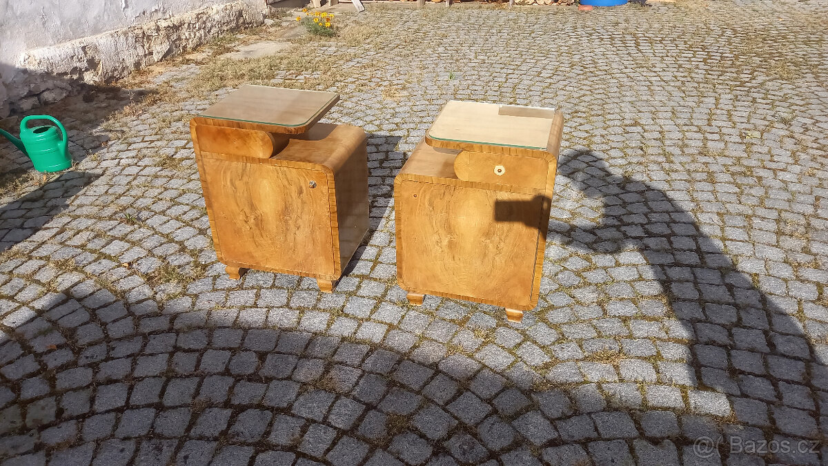 starožitné noční stolky - Art Deco 30. - 40. léta - 12