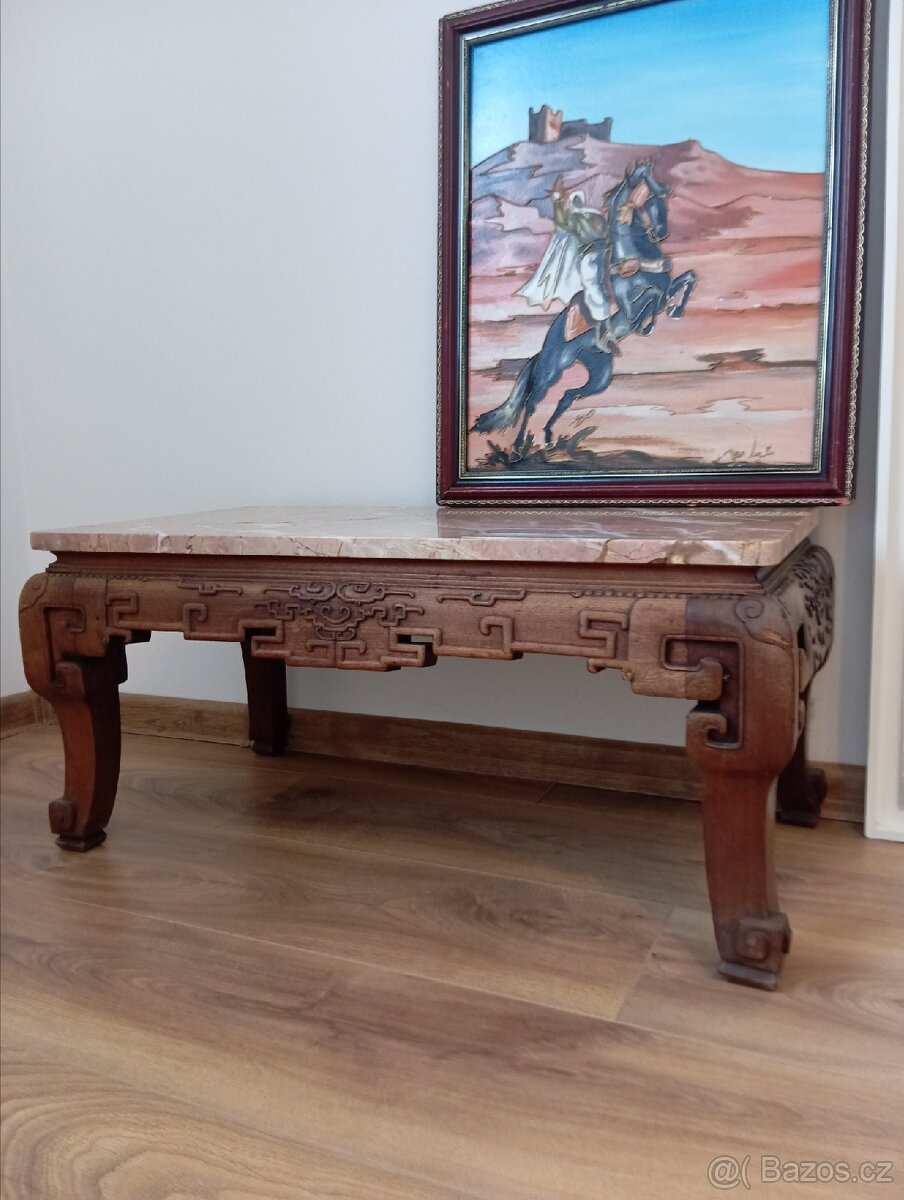 Čínský starožitný čajový stolek - 12