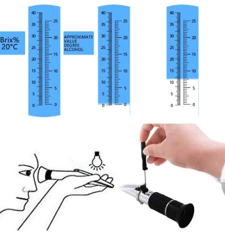 Refraktometr alkohol, cukry,med, auto ap.,nový - 12
