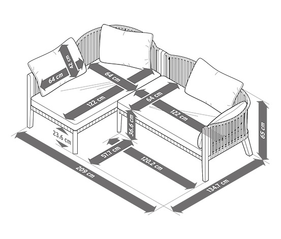 Luxusní sedací souprava dovnitř i ven - 12