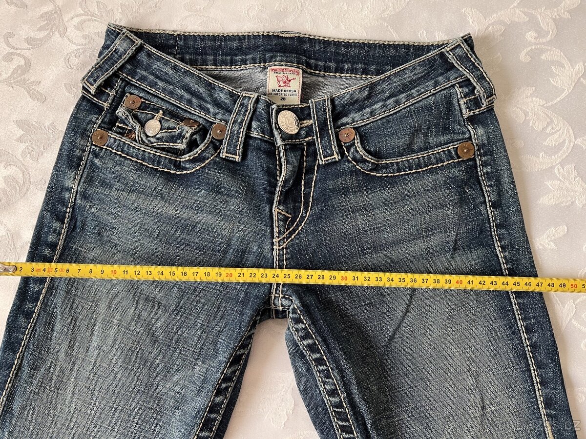 True Religion - dáms. džíny USA, vysoká PC - vel. 28 - 12