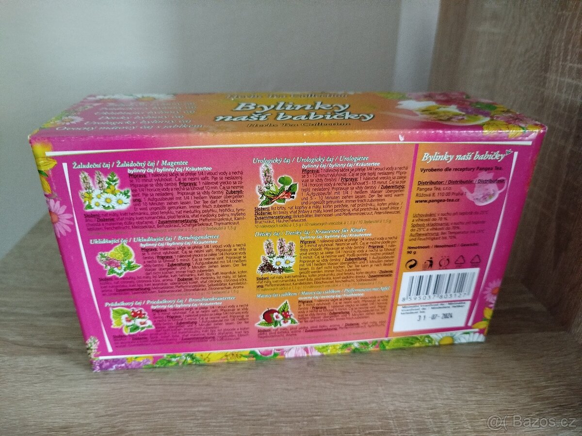 Krabičky dózy plechové kartonové od čajů - 12