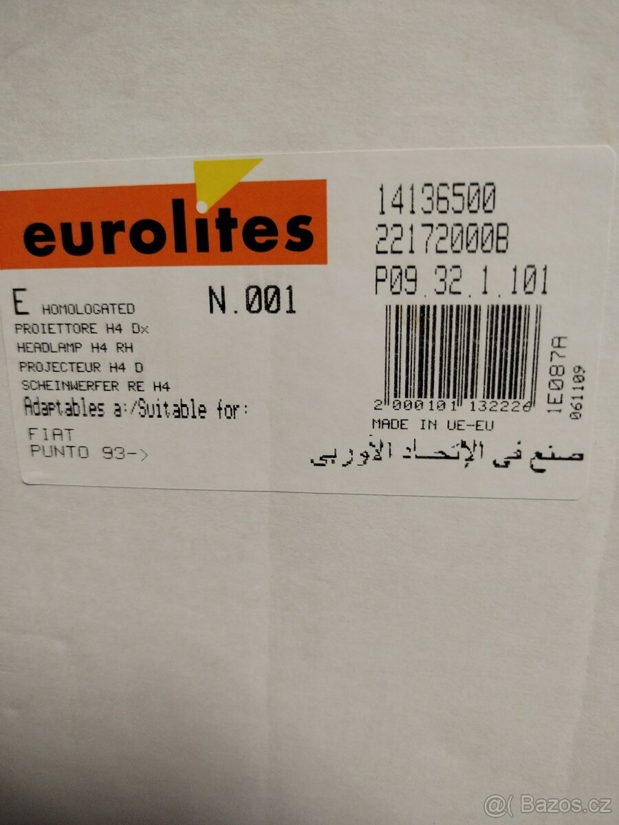 Fiat Punto I přední světlomety - 12