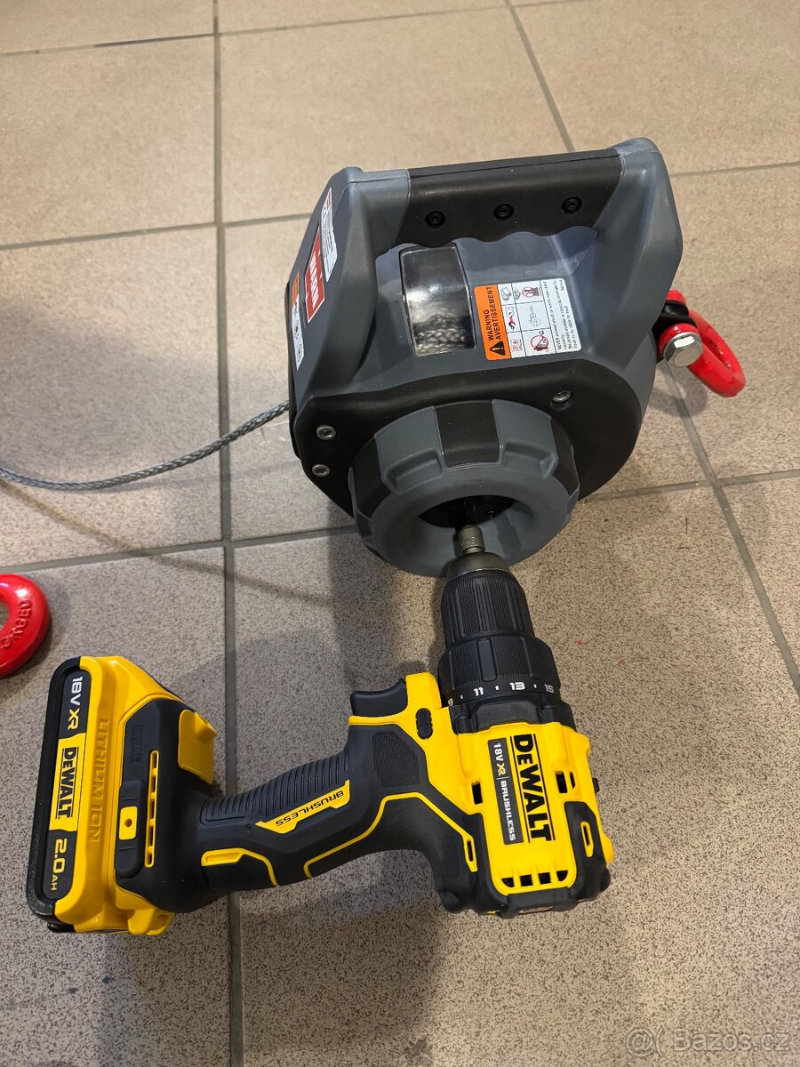 WARN DRILL WINCH 340 kg - syntetické lano, nový - 12