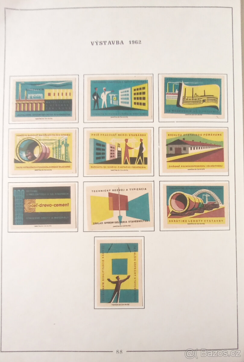 Album 363 zápalkových nálepek Slovensko 1961–1963 - 12