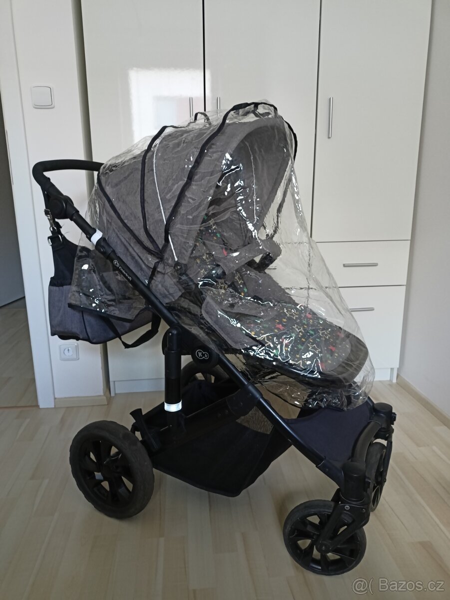 Kinderkraft Prime Lite šedý 2v1 2020 + příslušenství - 12