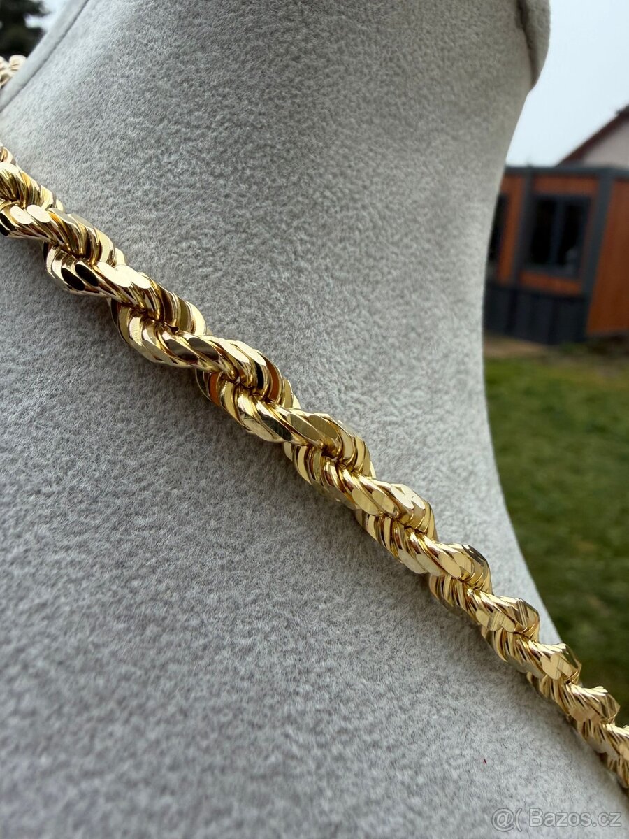 Zlatý řetěz VALIS - 117.5g 70cm 585 14k - PLNÝ ŘETĚZ - 12