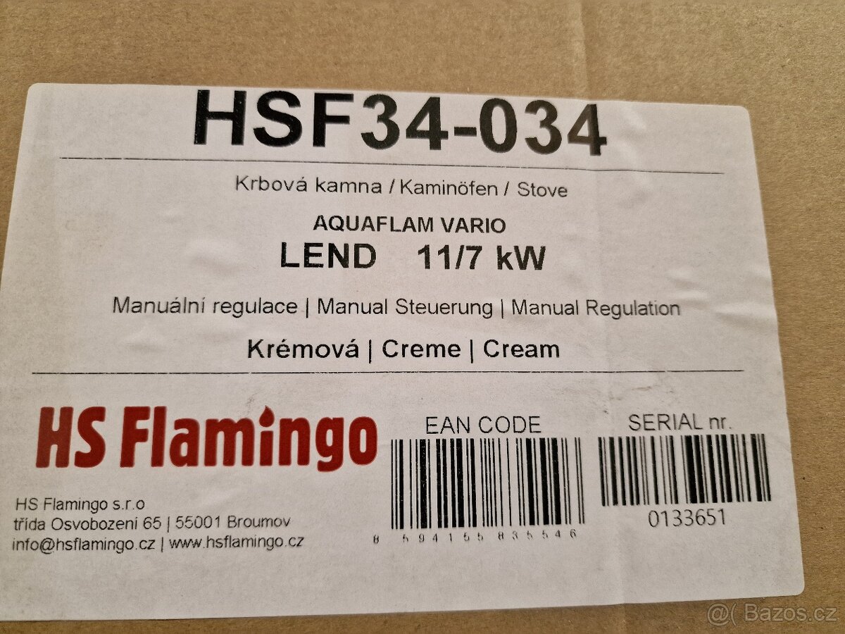 krbová kamna AQUAFLAM VARIO LED 11/7 kw - nepoužitá - 12